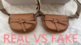 Comparison REAL VS FAKE LOEWE Mini Gate Dual Bag [upl. by Ahsienel]