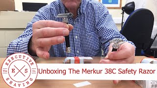 Unboxing The Merkur 38C Black Handle Safety Razor At The Executive Shaving Company [upl. by Pass]