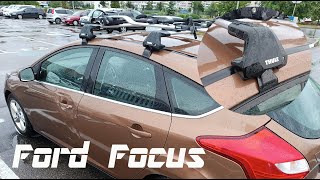 Thule Edge Wingbar Roof rack Ford Focus [upl. by Ahasuerus]