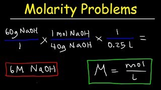 Molarity Practice Problems [upl. by Cleon]