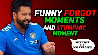 Rohit Sharma Stump Mic  Rohit Sharma Forget Moments  Funny Moments  Thug Life  Sigma Moments [upl. by Oniluap740]