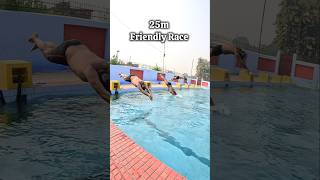 25m Swimming Race Breaststroke Vs Freestyle 🏊🏼 swimmingtips pool swim swimmer swimming [upl. by Natan]