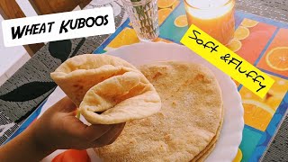 Wheat Kuboos  Soft and Fluffy Kuboos കുബൂസ്  Recipe in Malayalam Easy Soft Wheat kuboos [upl. by Ardnasak828]