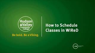 How to Schedule Classes in WIReD [upl. by Ecirtnahc729]