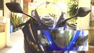 Yamaha R15 V3 wind screen and gauge panel removal and installation part 1 [upl. by Ramuk4]