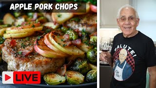 Pork Chops with Apples and Brussels Sprouts by Pasquale Sciarappa [upl. by Aduh]