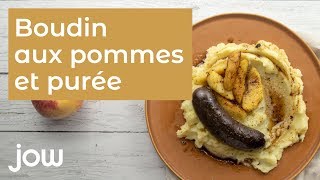 Recette de boudin aux pommes et purée maison [upl. by Lesslie]