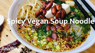 Vegetarian Noodle Soup Recipe  Vegan Spicy Noodle Soup  Mala Noodles [upl. by Landa]