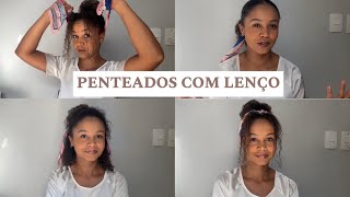 Penteados com lenço para cabelos cacheado e crespo  Hairstyle for curly hair [upl. by Gnilrac]