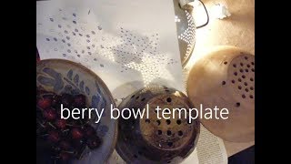 Making pottery BERRY BOWL TEMPLATE 234 potters journal [upl. by Bunch377]