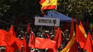 Espagne  contre lamnistie des indépendantistes catalans ils en appellent à lEurope [upl. by Betthezel]