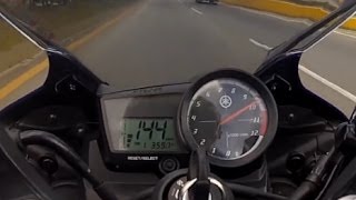 Top Speed Yamaha R15 2013 KampN filter HD1080p [upl. by Oirotciv]