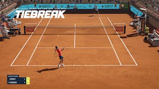 TIEBREAK  Roger Federer Vs Alexander Zverev I Madrid Masters I Expert Difficulty PS5 [upl. by Agnella632]