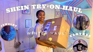 Winter SHEIN tryon haul✰ Jameera Najaye clothes  jewerly accessories [upl. by Donelson]