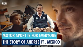 Motor Sport Is For Everyone  The inspiring story of Andres Scrutineer in Formula 1 [upl. by Demaggio682]