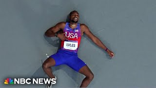 Noah Lyles wins bronze in the 200 meters then reveals he has Covid [upl. by Salchunas]