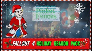 Picket Fences Christmas Workshop Pack  FALLOUT 4 Creation Club [upl. by Nosilla]