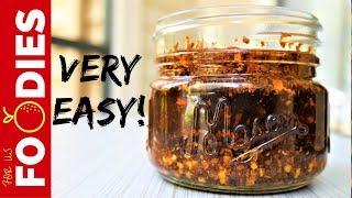 How to Make Hot Chili Oil  Very Easy [upl. by Anelak]