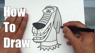 How To Draw Dukey The Dog from Johnny Test  Step By Step [upl. by Armillda]