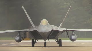 RAF Lakenheath  F22 Raptors Departure  20th October 2017 [upl. by Elleron]