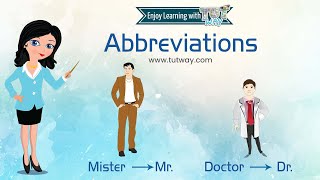 Learn Abbreviations  Abbreviations Examples  Abbreviations for Kids  English Grammar  English [upl. by Caassi]