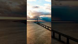 greatbeltbridgedanish bridge travel drone dji Storebæltsbroen 🇩🇰🌉👍 [upl. by Hickey]