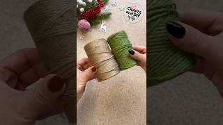 EASY Christmas Craft with jute rope🎄 diy crafts christmas ornaments tutorial howto idea fyp [upl. by Gib]