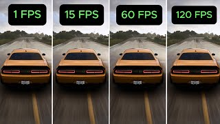 FORZA HORIZON 5  FPS COMPARISON  1 FPS VS 5 FPS VS 30 FPS VS 60 FPS VS 120 FPS [upl. by Bowie]