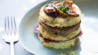 Millefeuille brioché de terrine de canard confit doignon et figues fraîches rôties [upl. by Aseel357]