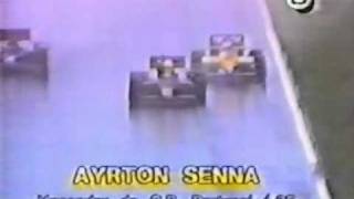 Ayrton Senna vence Portugal 85 Narracao Galvão Buenoavi [upl. by Ailemak]