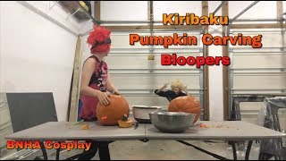 Kiribaku pumpkin carving bloopers [upl. by Nosahc766]