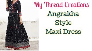 Easy DIY Angrakha Dress With Gathers Angrakha Style Maxidressangrakhadressangrakhakurtimaxidress [upl. by Nyasuh]