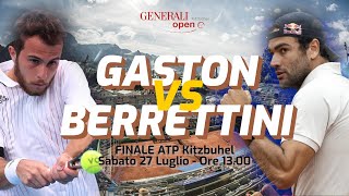 GASTON vs BERRETTINI  FINALE ATP KITZBUHEL  DIRETTA LIVE CRONACA STATISTICHE amp CAMPO 3D [upl. by Aneram]