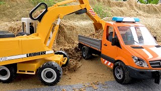 Bibo toys have fun Story with Excavator and Dump Truck Sand [upl. by Weslee]