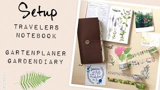 Setup Midori Travelers Notebook  Gartentagebuch  Gartenjournal  filolove [upl. by Larkins472]