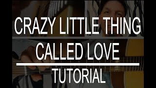 Crazy Little Thing Called Love Queen solo guitar TUTORIAL [upl. by Dolf]