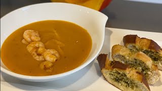 Hokkaido  Kürbiscremesuppe mit Garnelen 🍤  selbstgemacht im Handumdrehen  einfach lecker [upl. by Ailesor]