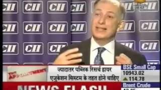 Dr Naushad Forbes President CII Interview on Zee Business [upl. by Borg]