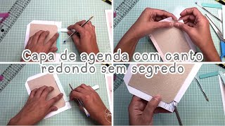 Acabou segredo do canto redondo em capas de agenda sem gabarito e de forma fácil [upl. by Latnahs]