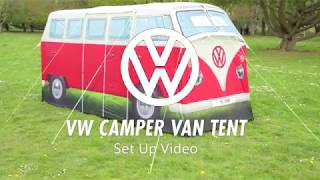 How to set up the Official VW Camper Van Tent [upl. by Einahpit905]