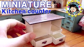 미니어쳐 아일랜드 식탁 만들기 miniature  kitchen counter [upl. by Goar]