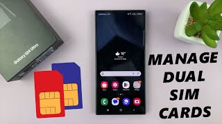 Samsung Galaxy S24  S24 Ultra How To Manage Dual SIM Cards [upl. by Cornwell]