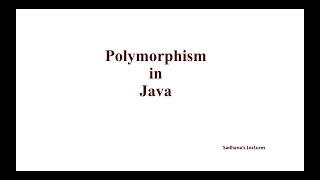 Polymorphism In Java [upl. by Merwyn494]