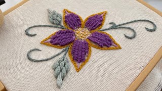 Fantastic Woven Stitch Flower Embroidery Step By Step Tutorial  Flower Embroidery for Beginners [upl. by Yasmar127]