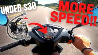 How to make your 50cc moped WAY FASTER for cheap highly recommend [upl. by Haig916]