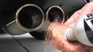 Using BORLA Exhaust Cleaner amp Polish [upl. by Nomead]