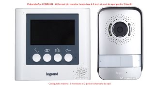 Videointerfon LEGRAND  kit 43 inch handsfree  Neosisro [upl. by Icyaj965]