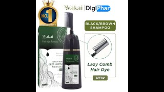 Wakai Black Hair Shampoo 400ML with Comb [upl. by Sseb]