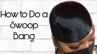 How to do a Swoop Bang for a Ponytail with Voiceover [upl. by Notlew]