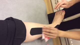 How to do Kinesiology Taping for Shin Splints medial tibial stress syndrome [upl. by Nauquf]